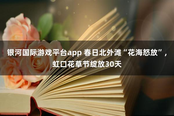 银河国际游戏平台app 春日北外滩“花海怒放”，虹口花草节绽放30天