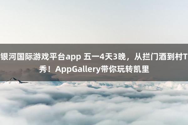银河国际游戏平台app 五一4天3晚，从拦门酒到村T秀！AppGallery带你玩转凯里