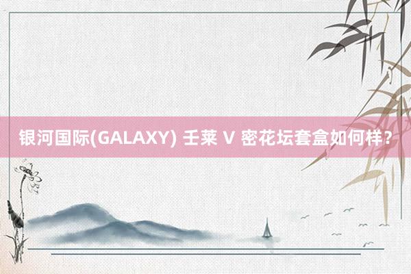 银河国际(GALAXY) 壬莱 V 密花坛套盒如何样？